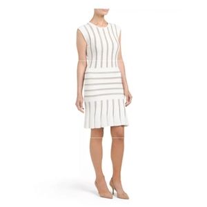 Torn by Ronny Kobo white/ metallic dress Med